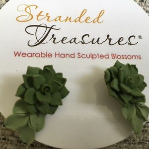 Earrings Succulent Ear Climbers